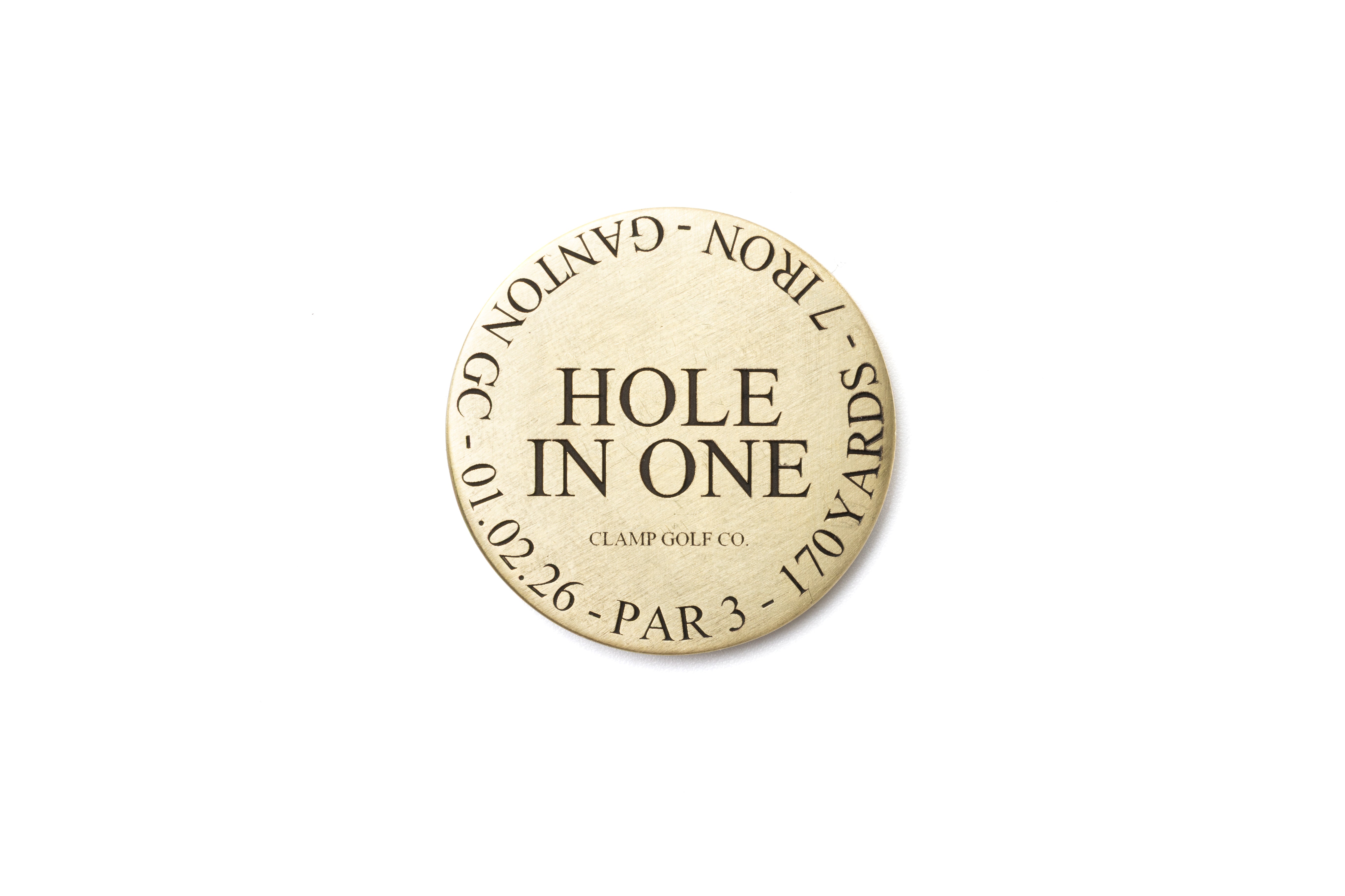 Hole in one ball marker - Customisable