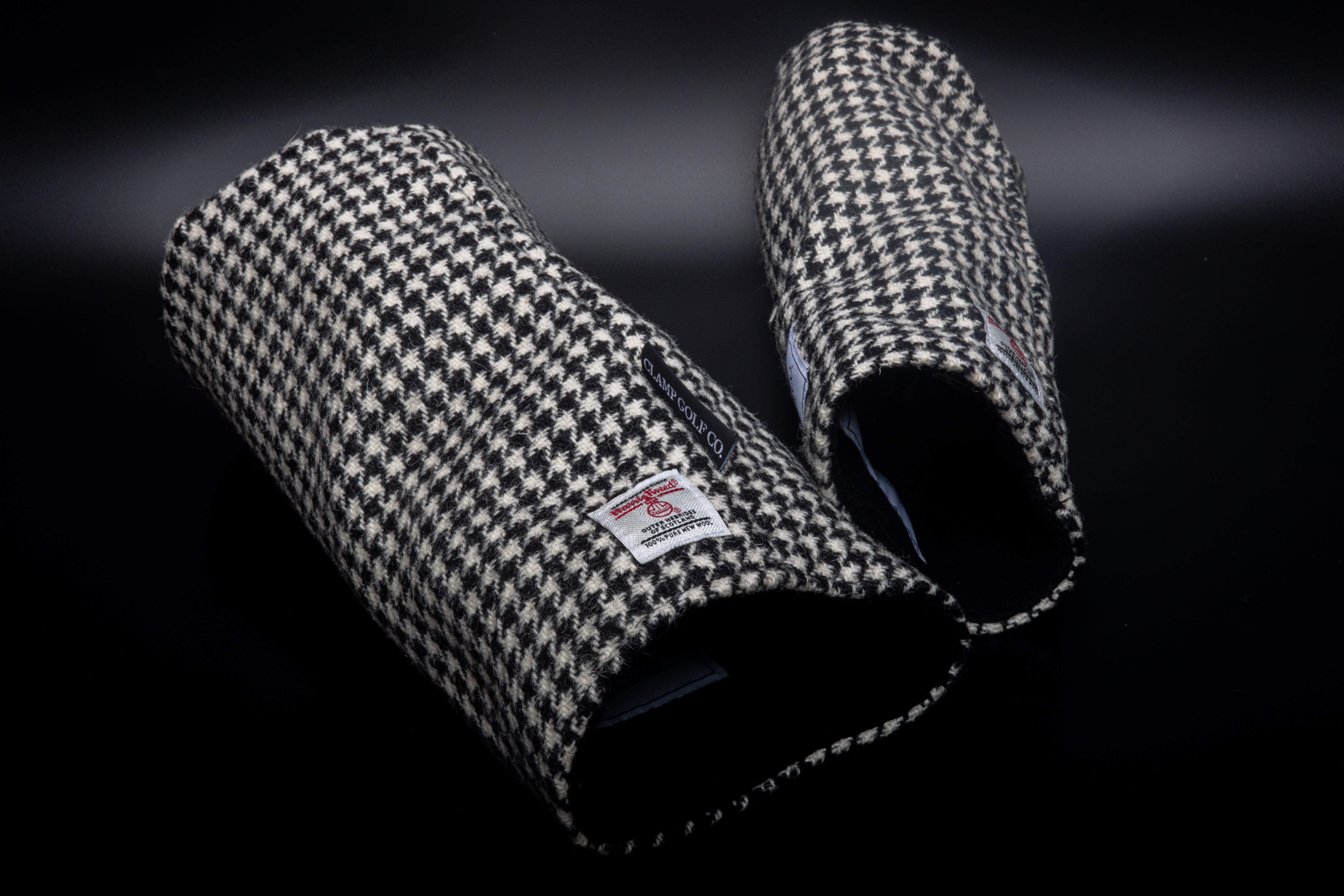 Black & White Houndstooth Harris Tweed® Headcovers